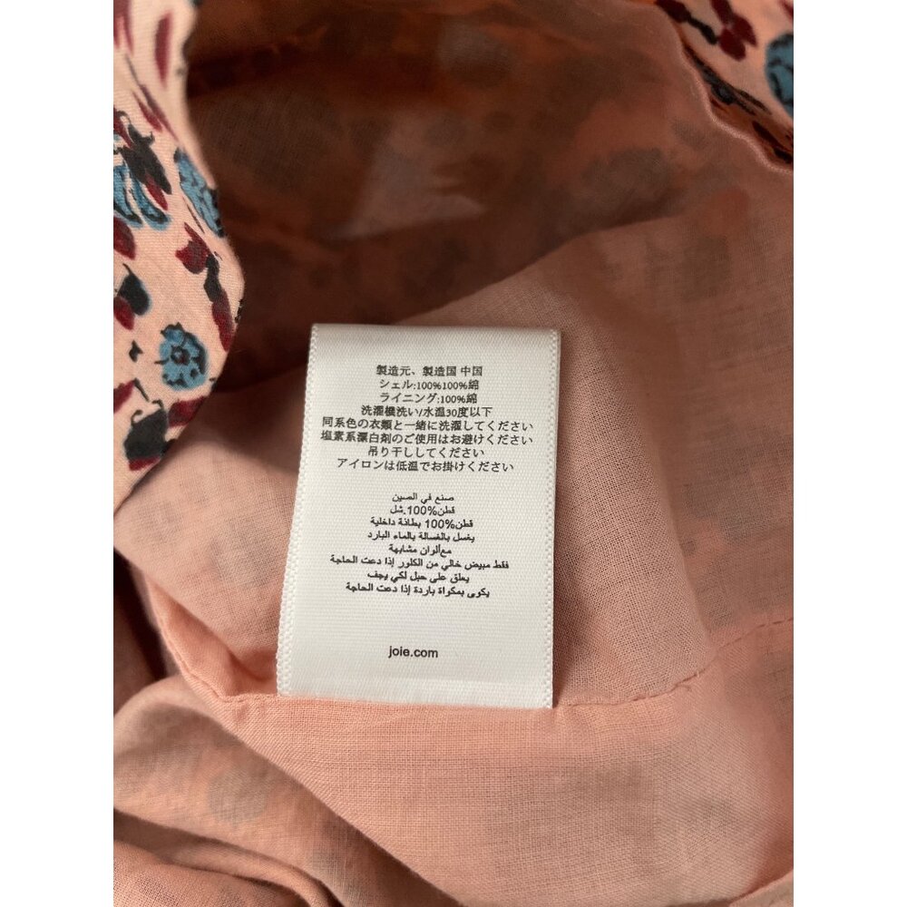 Joie Mini Dress Size XS Floral Print Button Up Gathered Long Sleeve Boho Chic - Picture 9 of 11